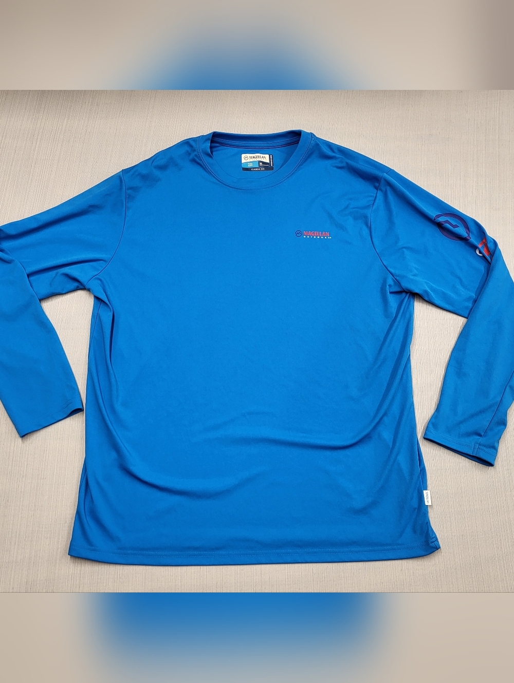 Mens Magellan Fish Gear Outdoor Logo LS Shirt Moisture Wicking Classic Fit Sz XL